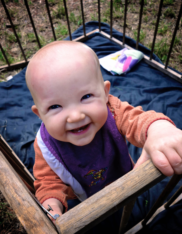 Eva at nine months. We found out she was deaf the day before her first birthday.